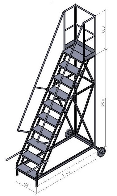 Budget Heavy Duty Mobile Warehouse Steps