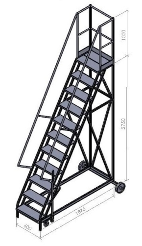 Budget Heavy Duty Mobile Warehouse Steps