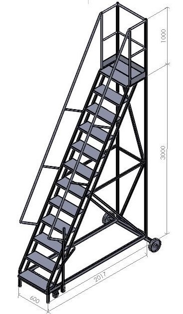 Standard Heavy Duty Mobile Warehouse Steps