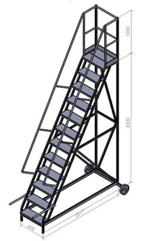 Budget Heavy Duty Mobile Warehouse Steps