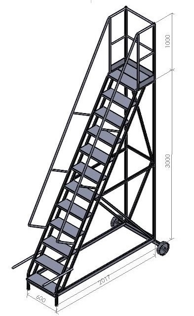 Budget Heavy Duty Mobile Warehouse Steps