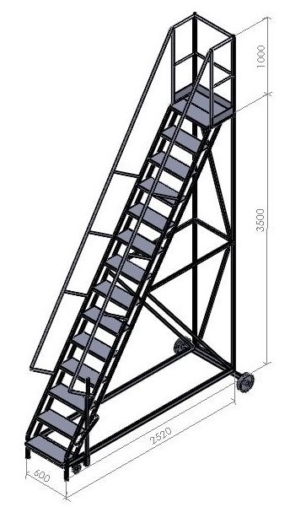 Standard Heavy Duty Mobile Warehouse Steps