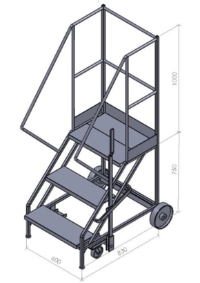 Standard Heavy Duty Mobile Warehouse Steps