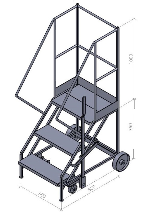 Standard Heavy Duty Mobile Warehouse Steps