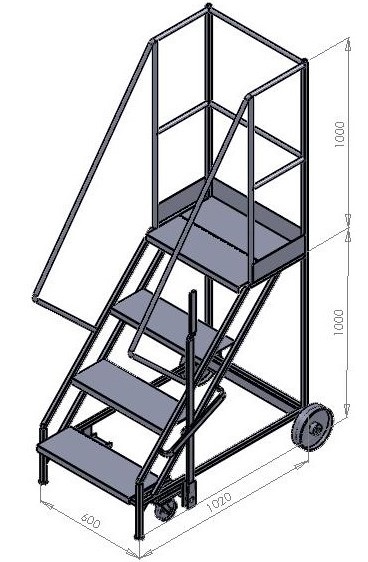 Standard Heavy Duty Mobile Warehouse Steps