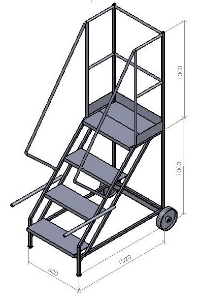 Budget Heavy Duty Mobile Warehouse Steps
