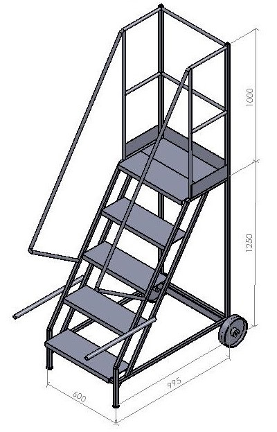 Budget Heavy Duty Mobile Warehouse Steps