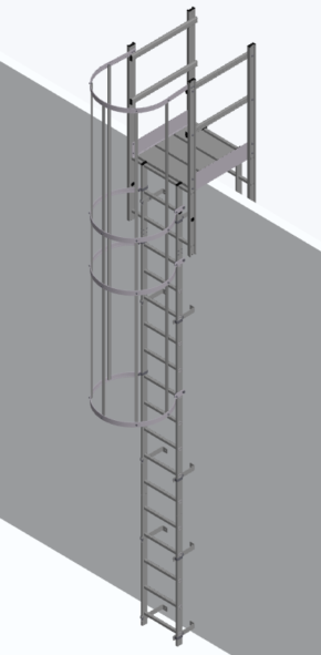 Aluminium Vertical Access Ladder Kits – Parapet Crossover