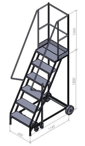 Standard Heavy Duty Mobile Warehouse Steps