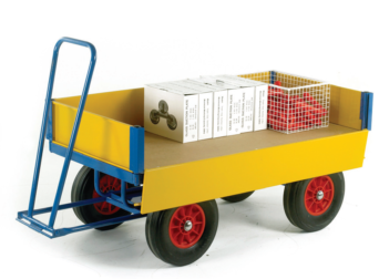 Turntable Trailer with Drop Down Side Panels