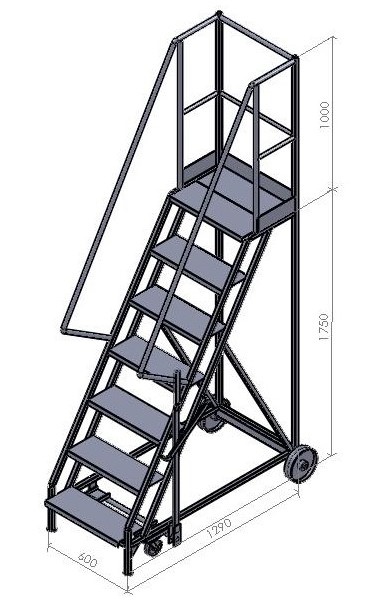 Standard Heavy Duty Mobile Warehouse Steps