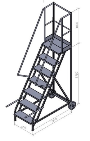 Budget Heavy Duty Mobile Warehouse Steps