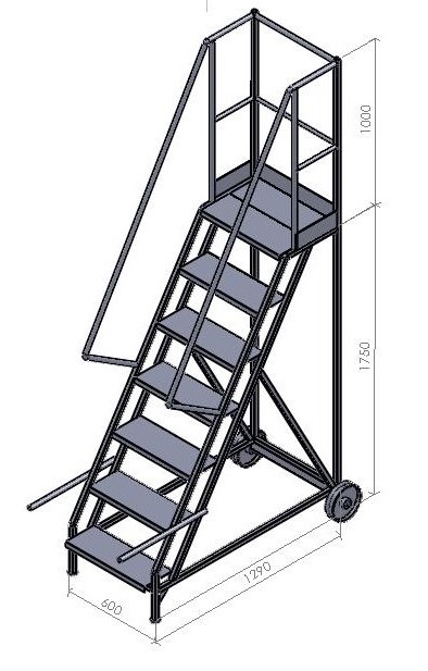 Budget Heavy Duty Mobile Warehouse Steps