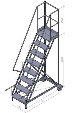 Budget Heavy Duty Mobile Warehouse Steps