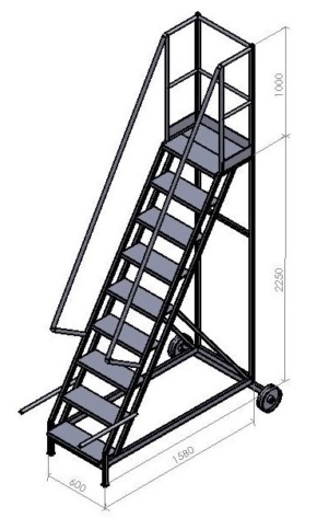 Budget Heavy Duty Mobile Warehouse Steps