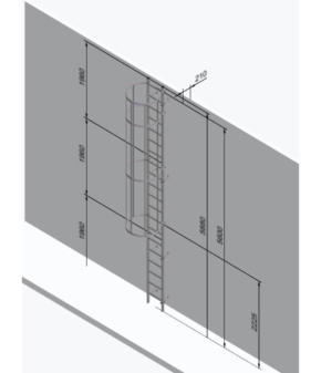 Galvanised Roof Hatch Access Cat Ladder
