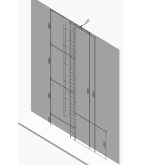 Galvanised Roof Hatch Access Cat Ladder