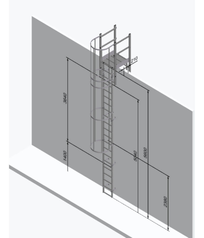 Aluminium Vertical Access Ladder Kits – Parapet Crossover