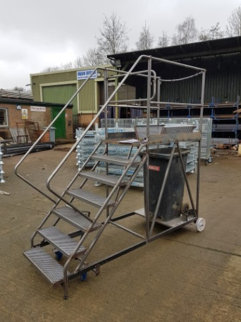 Refuse Waste Vehicle Access Platform - Bin Chute Steps