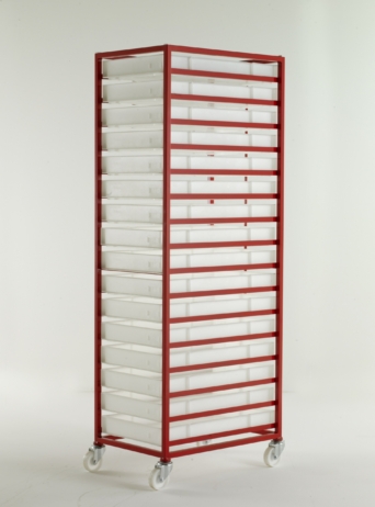 Mobile Tray Racks - White Food Grade Trays