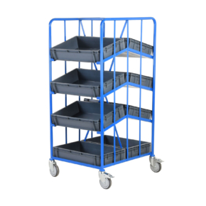 Angled Mobile Tray Racks