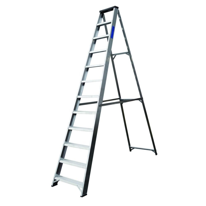 Lyte MagnaStep Industrial Aluminium Swingback Step Ladders with Tool Tray