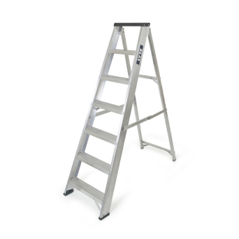 Lyte MagnaStep Industrial Aluminium Swingback Step Ladders with Tool Tray