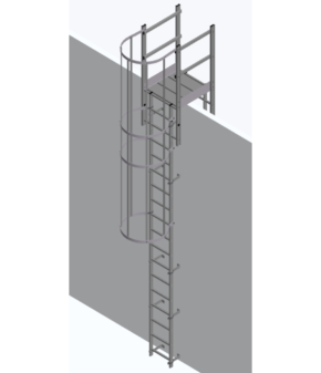 Aluminium Vertical Access Ladder Kits – Parapet Crossover