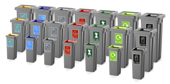 Freestanding Colour Coded Recycling Bins – Up to 75ltr