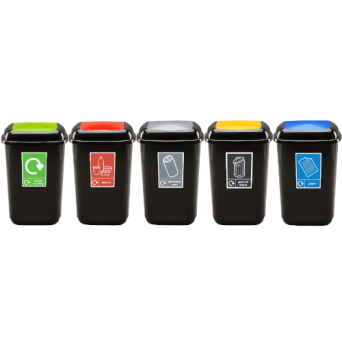 45 litre Plastic Push Lid Recycling Bin