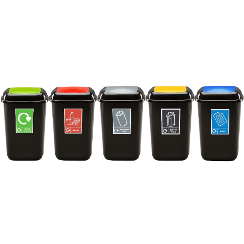 45 litre Plastic Push Lid Recycling Bin