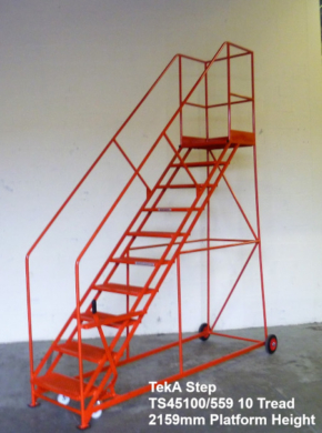 TekA Step Easy Slope Mobile Warehouse Safety Steps 559mm Wide