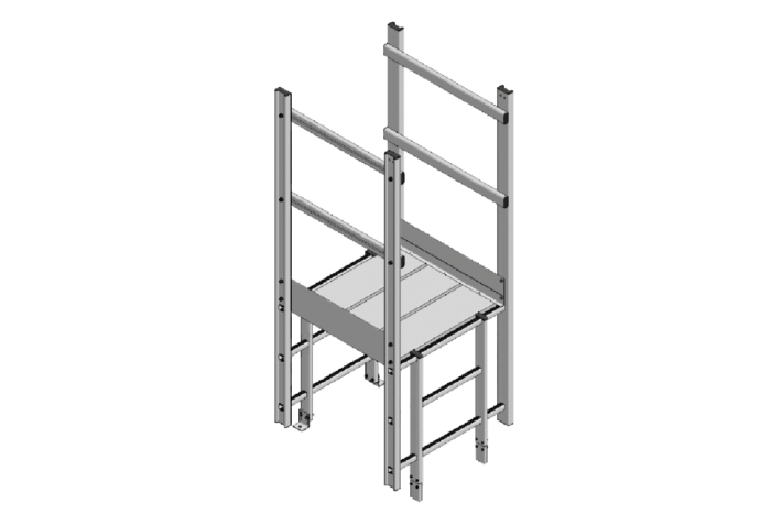 Aluminium Vertical Access Ladder Kits – Parapet Crossover