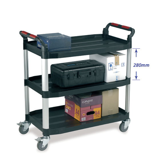 Utility Tray Trolleys 3 Shelves