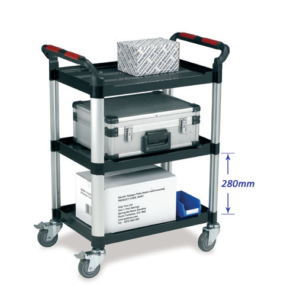 Utility Tray Trolleys 3 Shelves