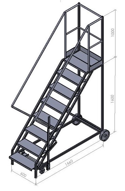 Standard Easy Slope 45 Platform Ladder