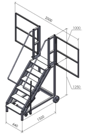 Hercules Lorry Access Steps with Bat Wings