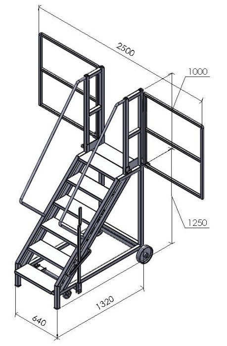 Hercules Lorry Access Steps with Bat Wings