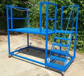Lorry Trailer Mobile Unloading Platform with Steps