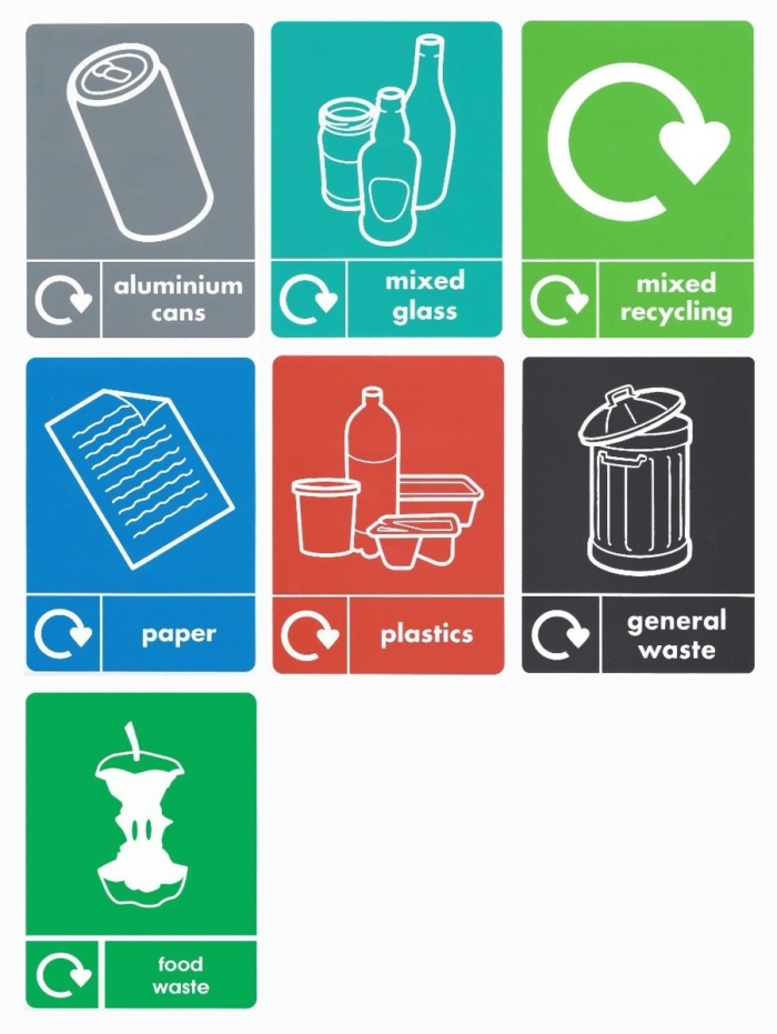 Open Top Recycling Bins – 90 Litre