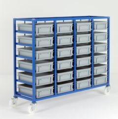 Angled Mobile Tray Racks