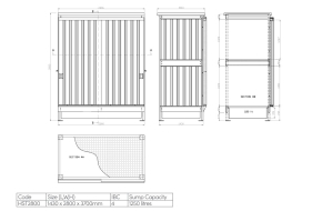 4 IBC Dual Purpose Bunded Storage Unit