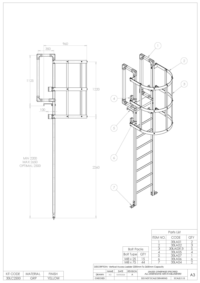 GRP Vertical Access Ladders
