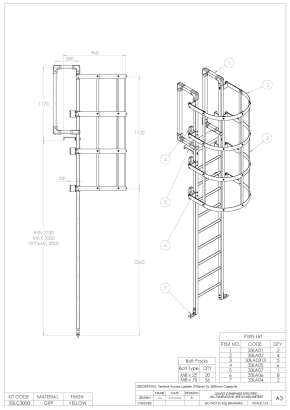GRP Vertical Access Ladders