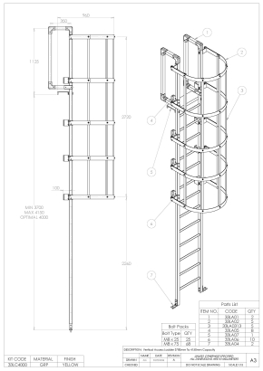 GRP Vertical Access Ladders