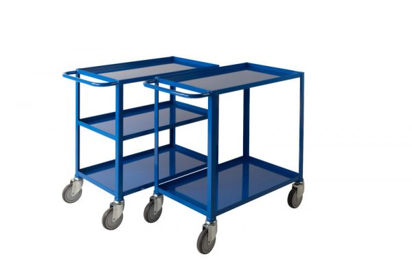 Low Cost Tray Trolleys 2 and 3 tier Blue