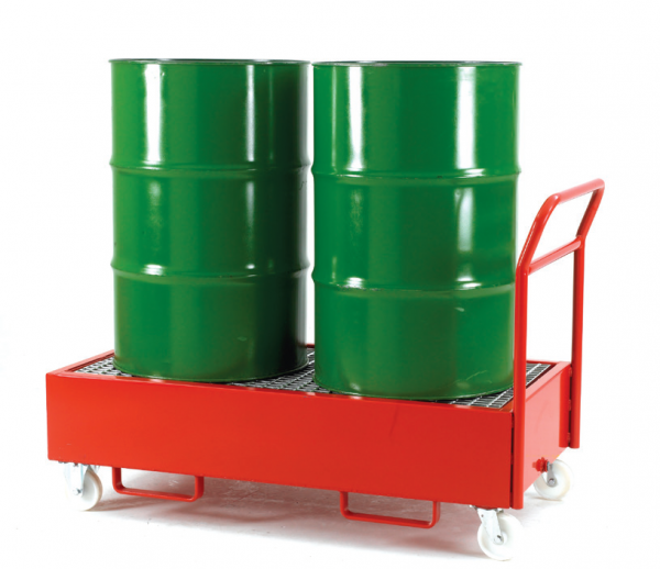 mobile drum sump trolley dispenser for 2 vertical drums