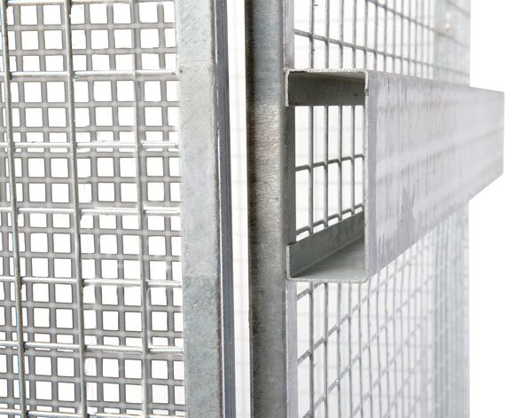 Armorgard Tuffcage folding one piece gas cylinder storage cage - fork skids on base when collapsed
