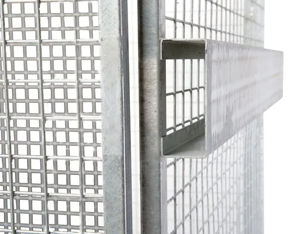 Armorgard Tuffcage folding one piece gas cylinder storage cage - fork skids on base when collapsed