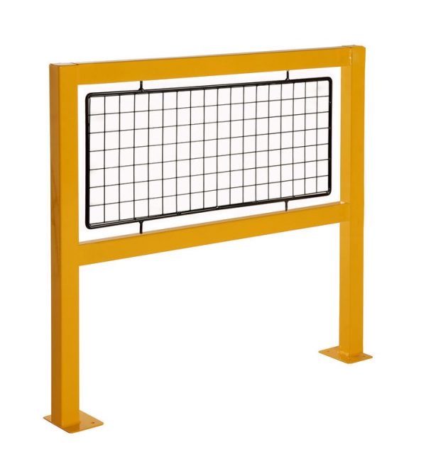 BAR-40.11 Yellow 1100 x 1200mm Straight barrier with mesh